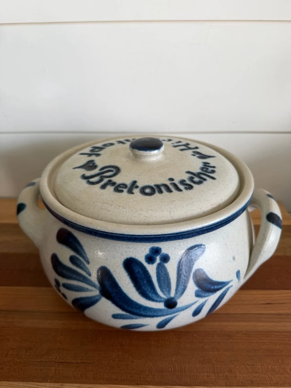 VTG Breton Shepards Pie Pot German Lidded Bretonischer Hirtentopf